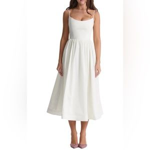 House of CB Ivory Midi Dress. New, with Tags